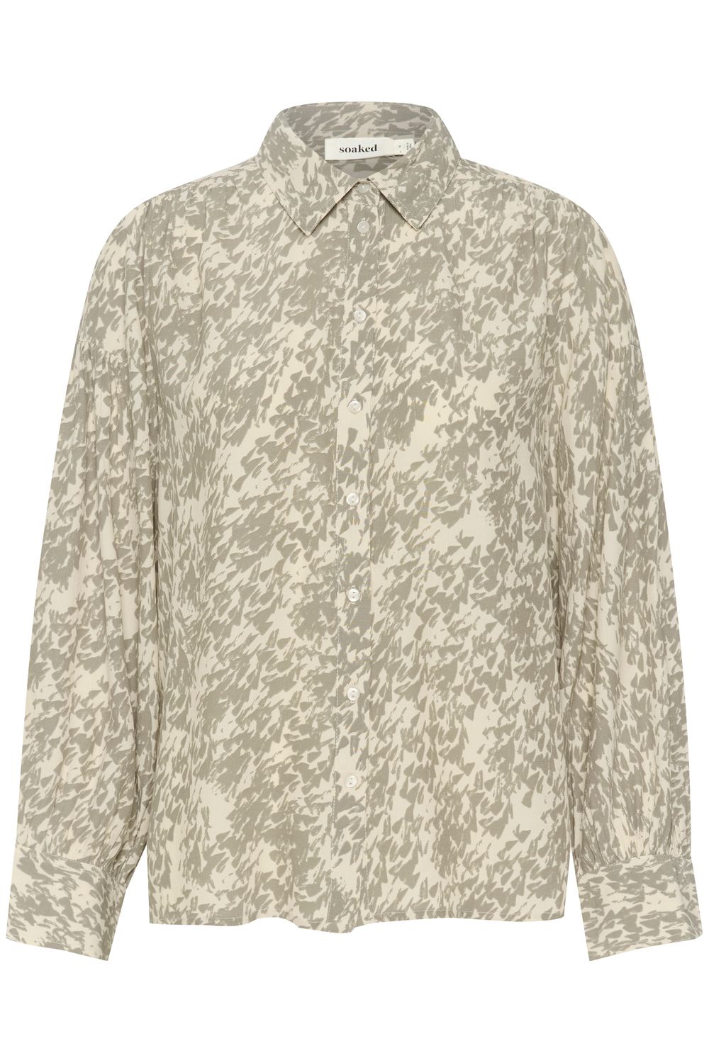 Sylvia Shirt LS - Shadow Drop Print - Grey