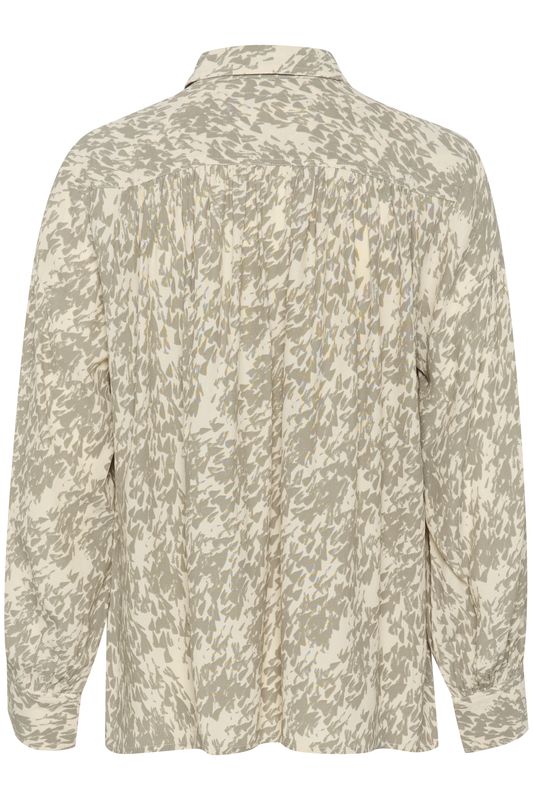 Sylvia Shirt LS - Shadow Drop Print - Grey