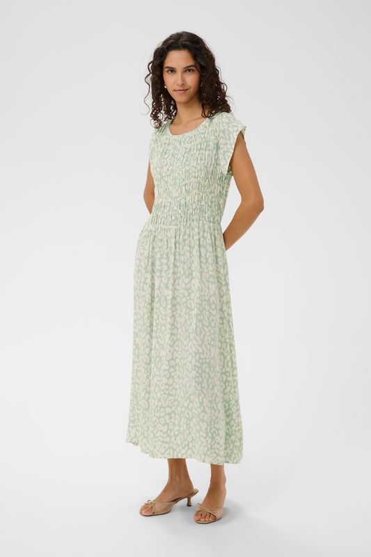 Gisla Maxi Dress - Cameo Green Leopard
