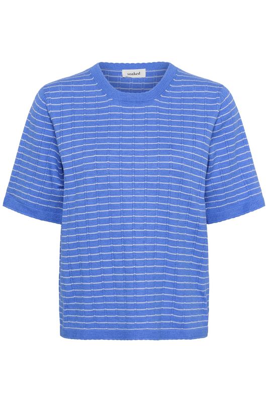 Spina Pullover SS - Regatta w Turtledove Stripe