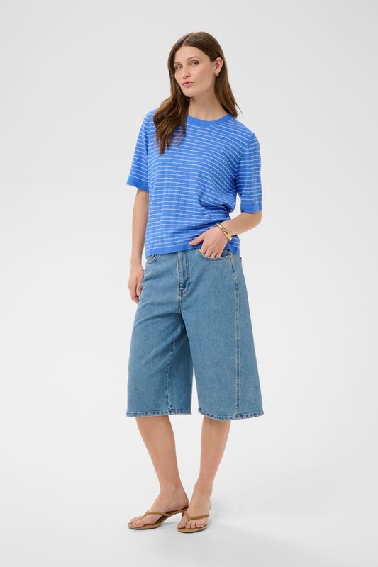 Spina Pullover SS - Regatta w Turtledove Stripe