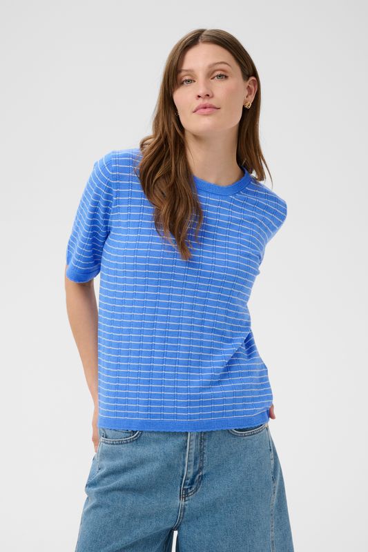 Spina Pullover SS - Regatta w Turtledove Stripe
