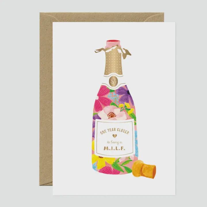 Birthday Card - MILF Bottle