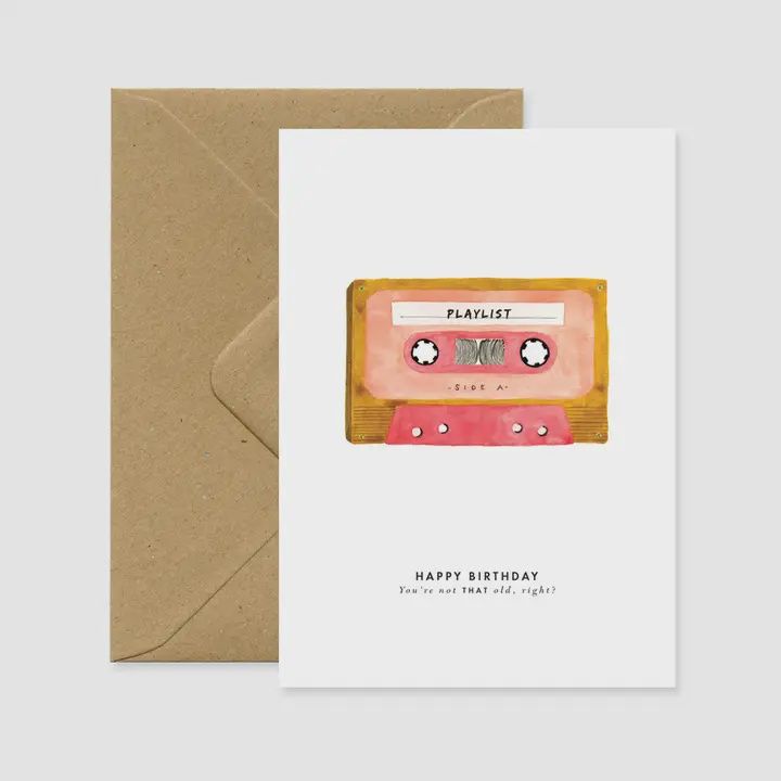Birthday Card - Cassette Tape