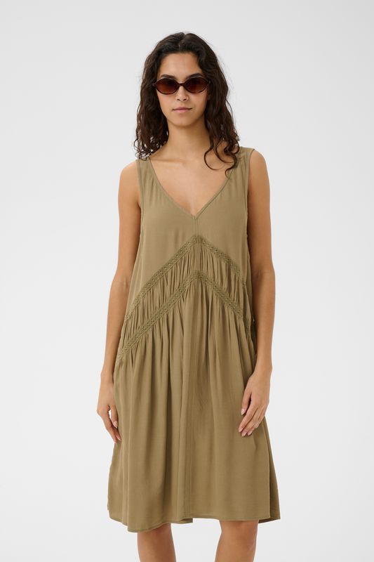 Kleio Strap Dress - Dusky Green