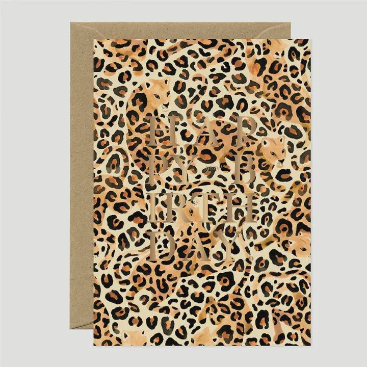 Birthday Card - Leopard