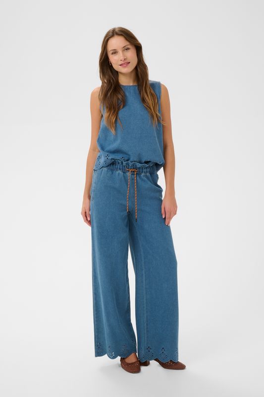 Rozlynn Pants - Medium Blue Denim