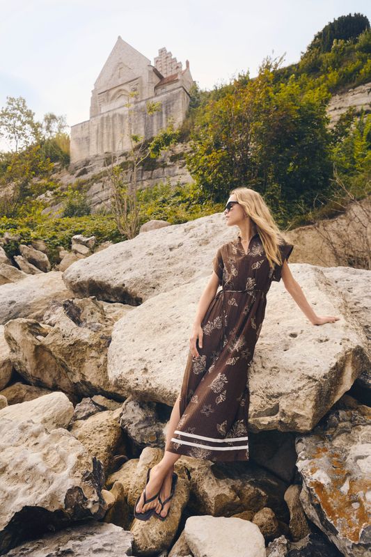 Rosashell Dress - Fudge Sea Shell / Brown