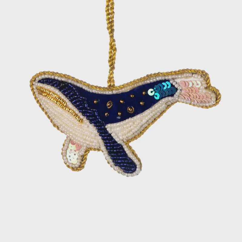 Beaded Whale - Blue Multi