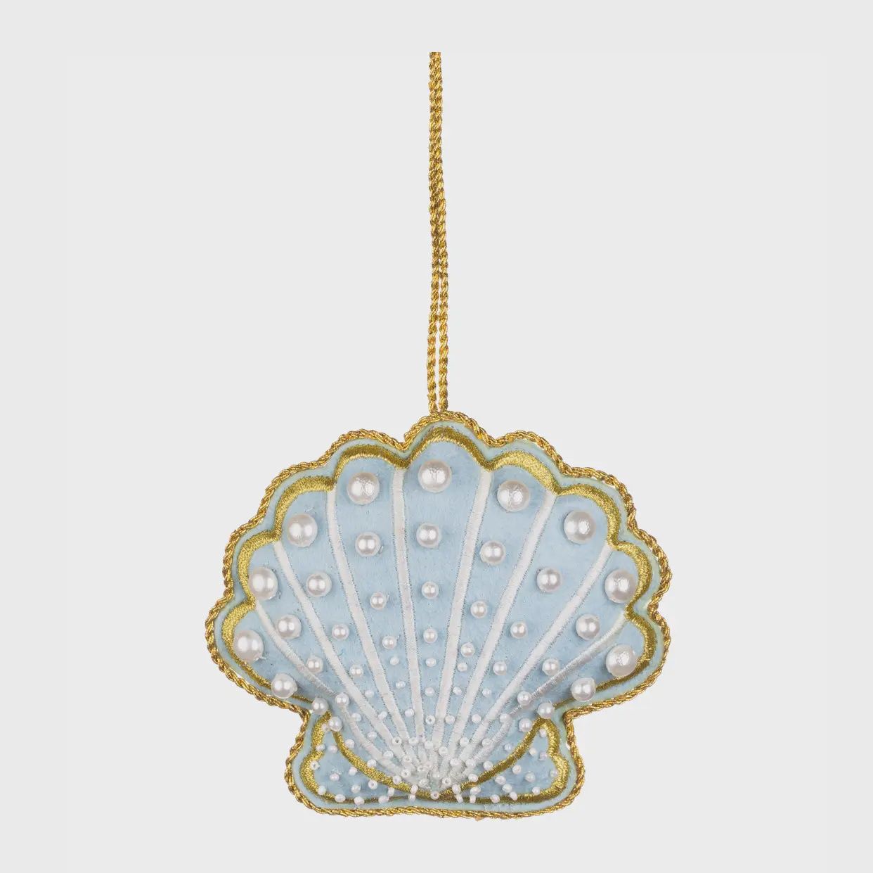 Beaded Scallop - Light Blue