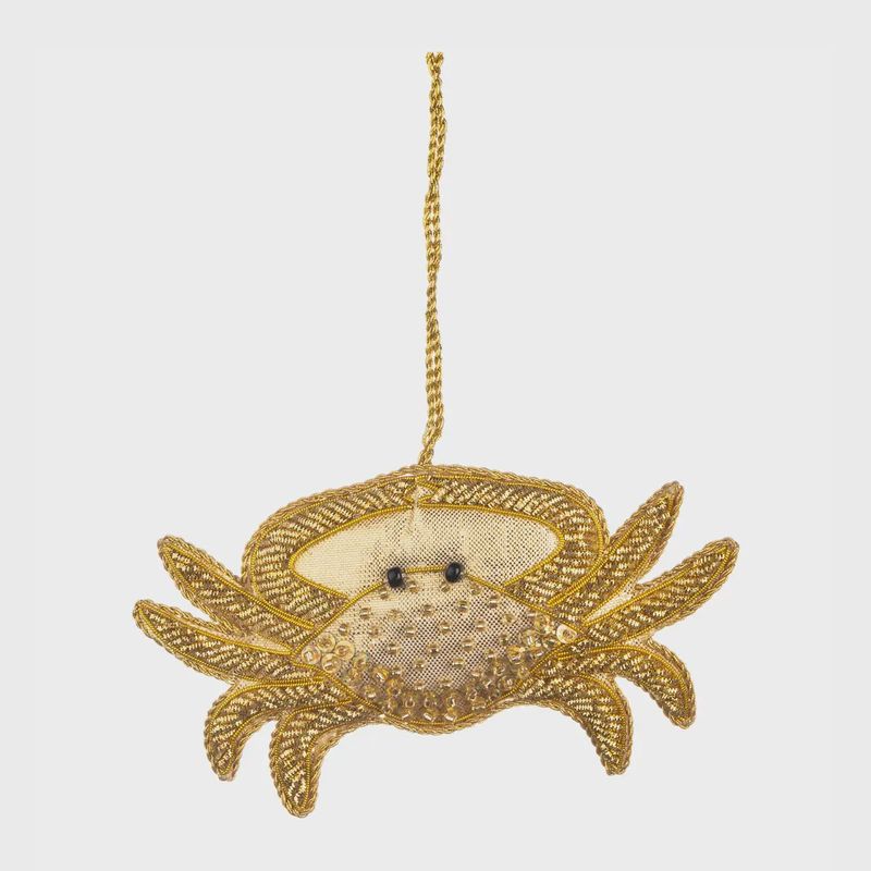 Beaded Crab - Gold