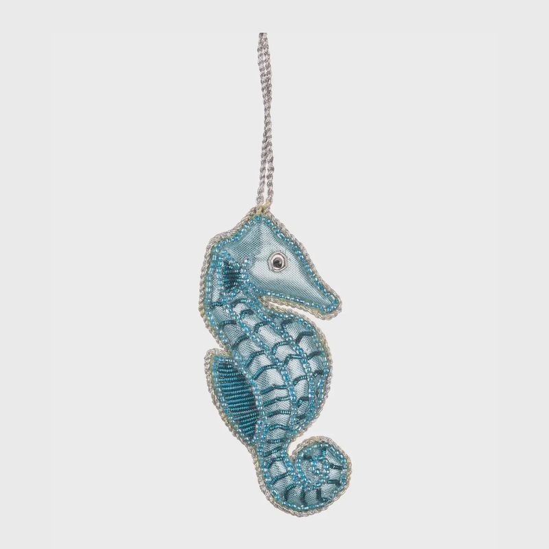 Beaded Seahorse - Blue