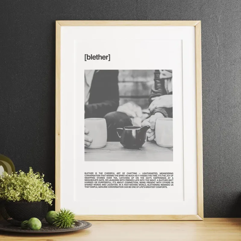 Blether Definition Art A4 - Unframed