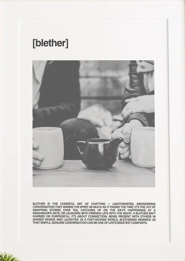 Blether Definition Art A4 - Unframed