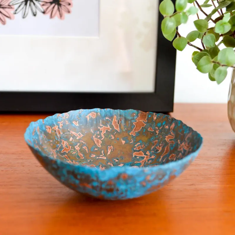 Copper Sawdust Patina Bowl - 10cm