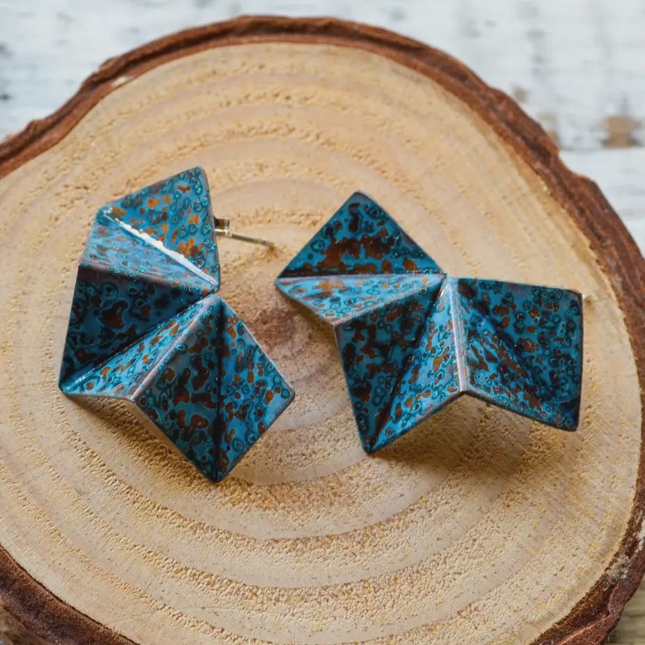 Origami Stud Earrings