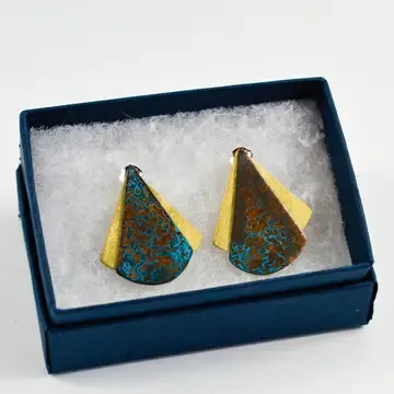 Art Deco Curved Stud Earring