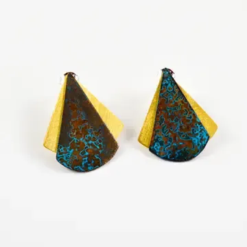 Art Deco Curved Stud Earring