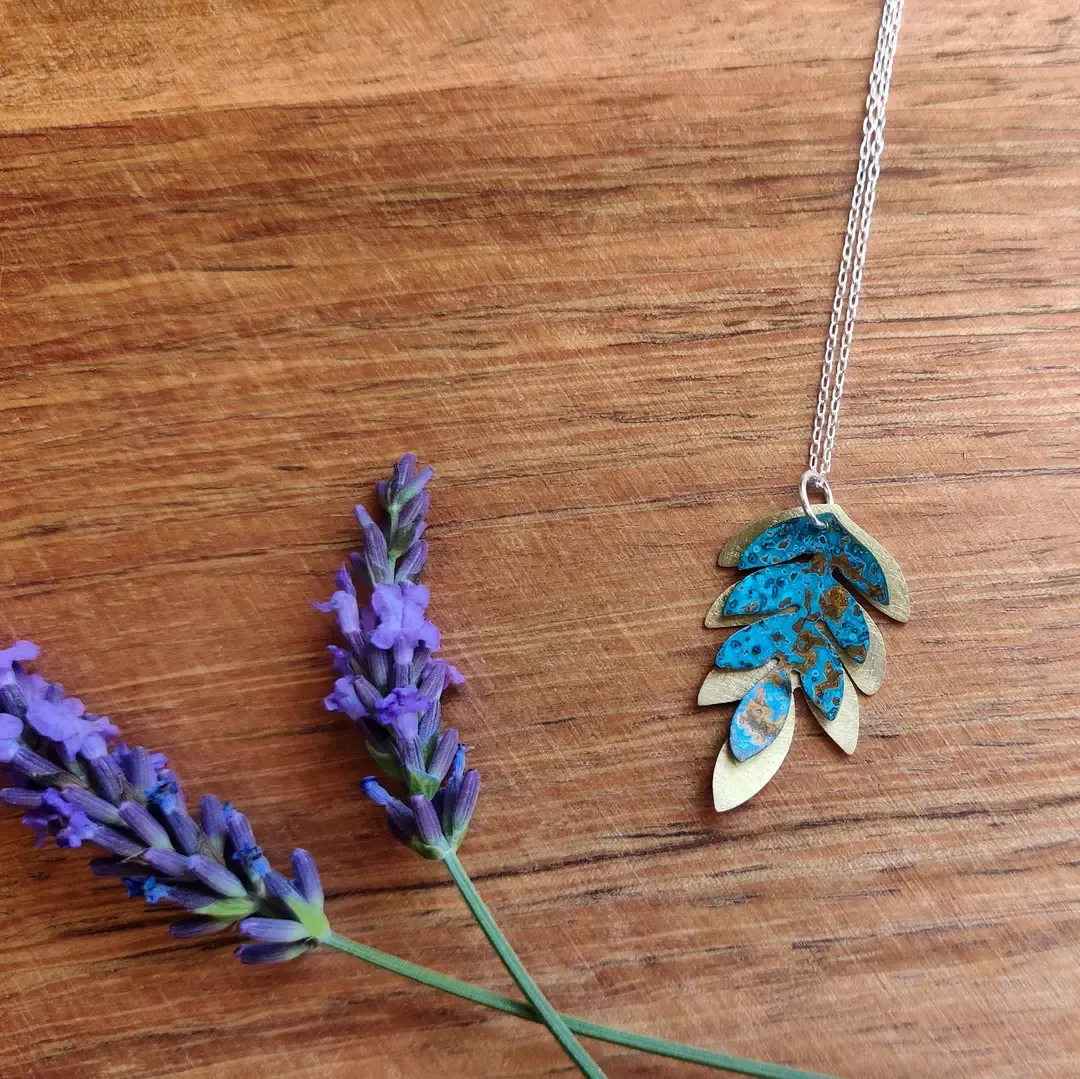 Double Fern Leaf Necklace