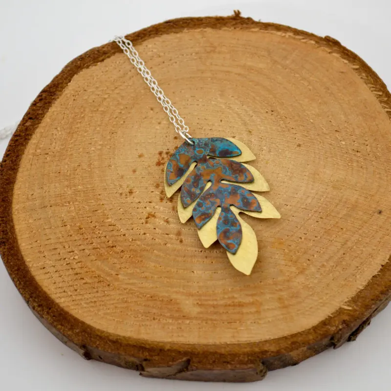 Double Fern Leaf Necklace