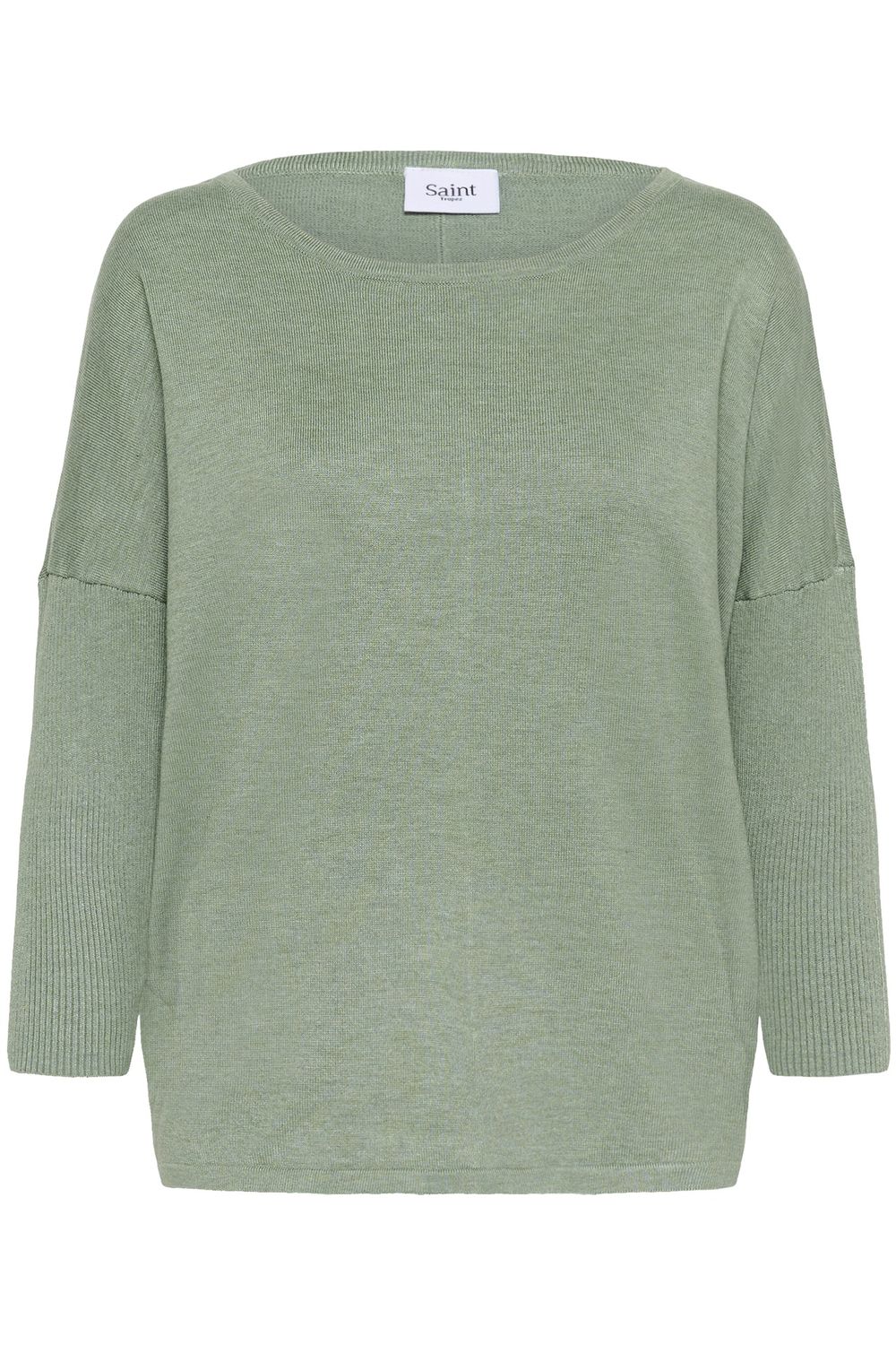 Mila R-Neck Pullover - Green Bay Melange