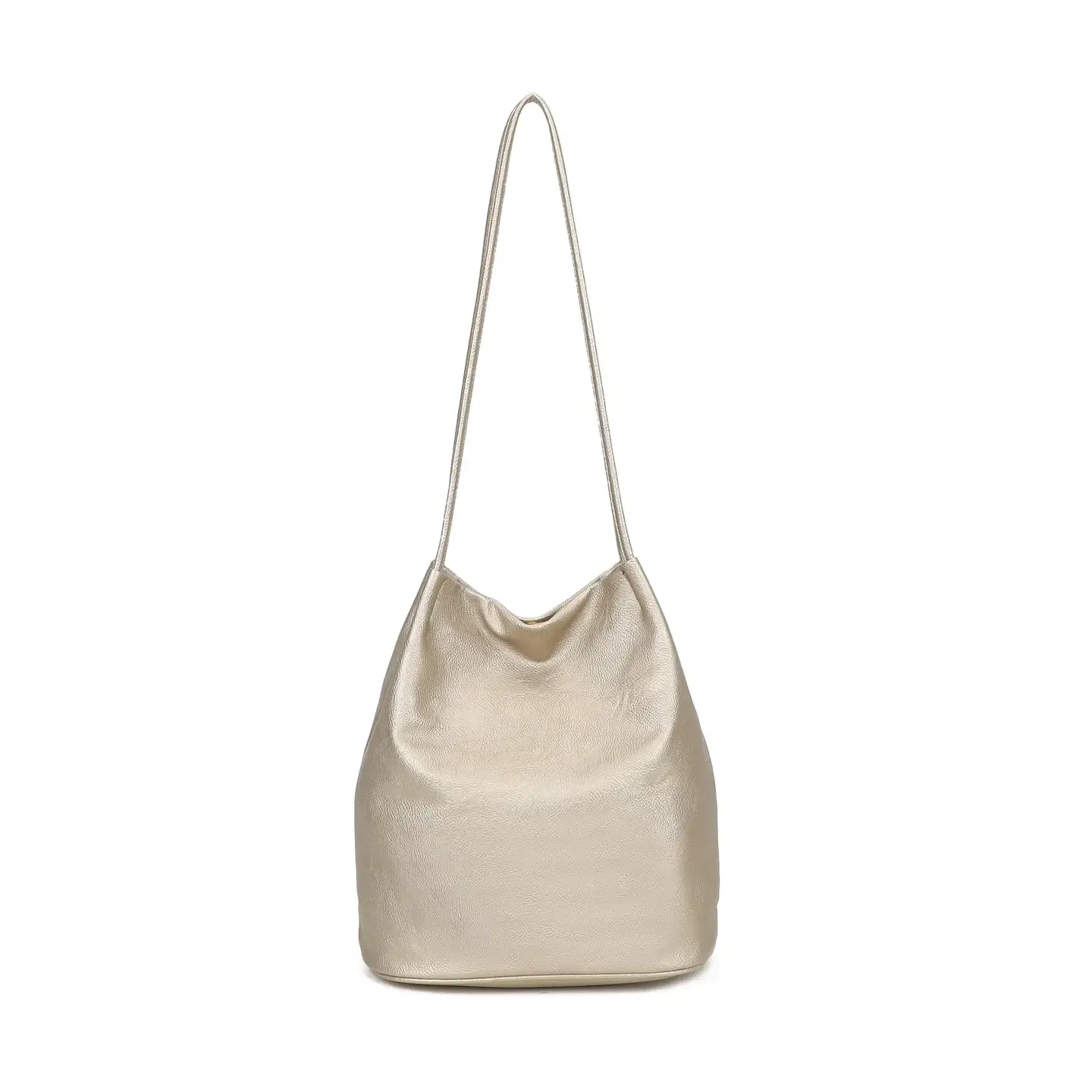 Soft Slouchy Shoulder Bag - Gold