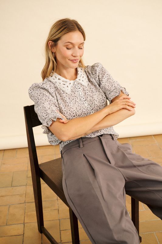 Sonya Shirt - Lilac Cottage Blooms