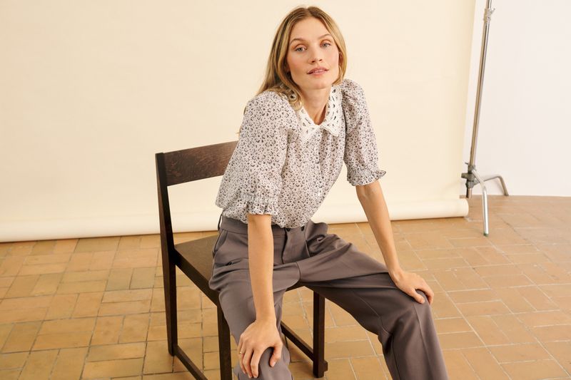 Sonya Shirt - Lilac Cottage Blooms