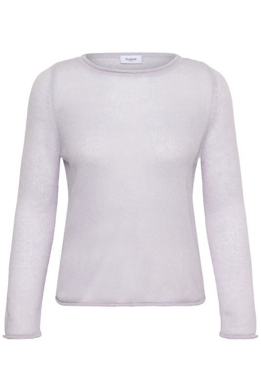 Sabbara Boatneck Pullover - Misty Lilac Melange