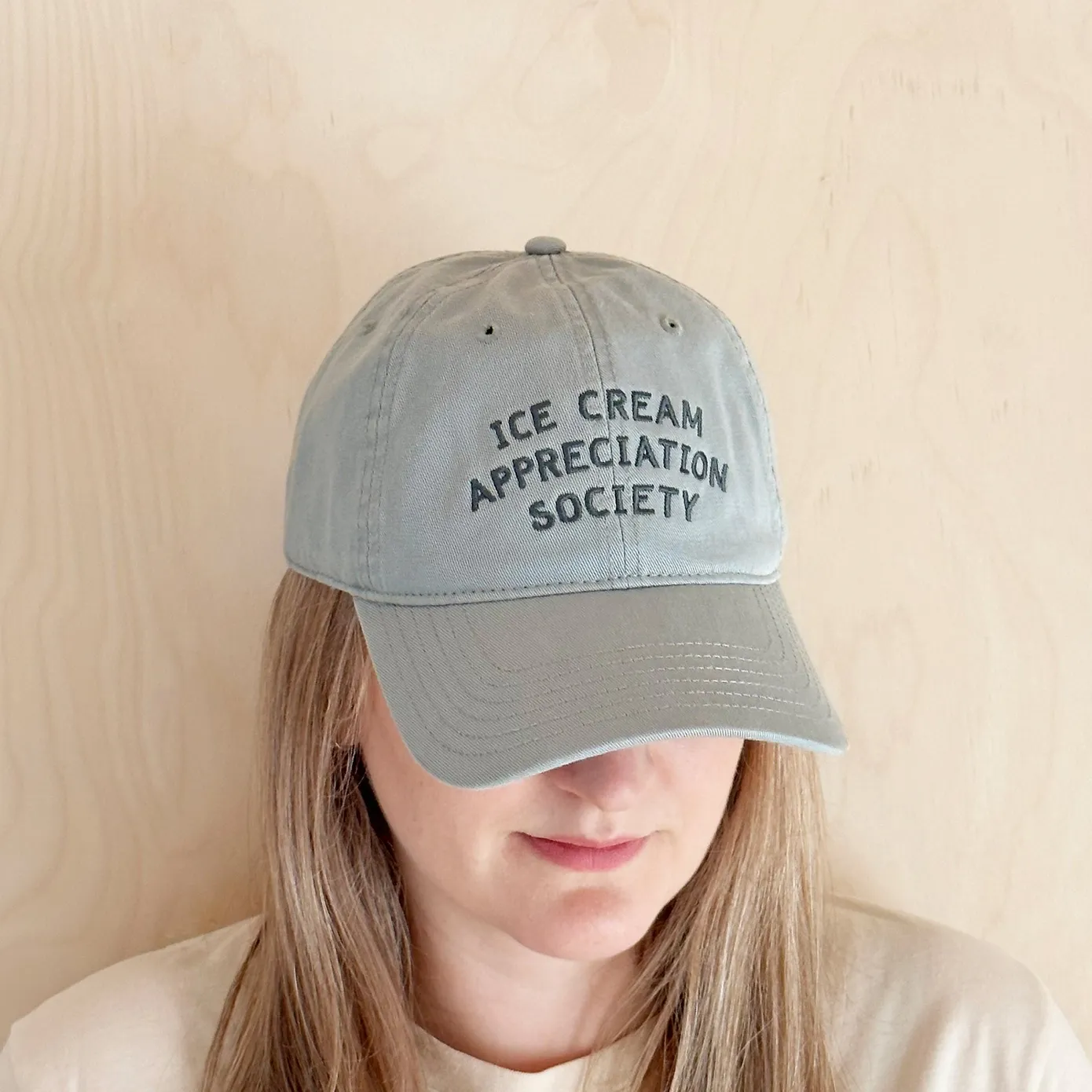 Baseball Cap - Ice Cream Appreciation Society - Pale Vintage Blue