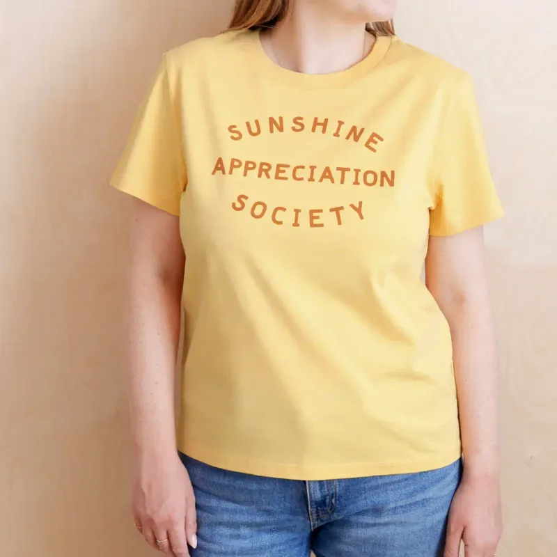 Sunshine Appreciation Society Women's TShirt - Yellow