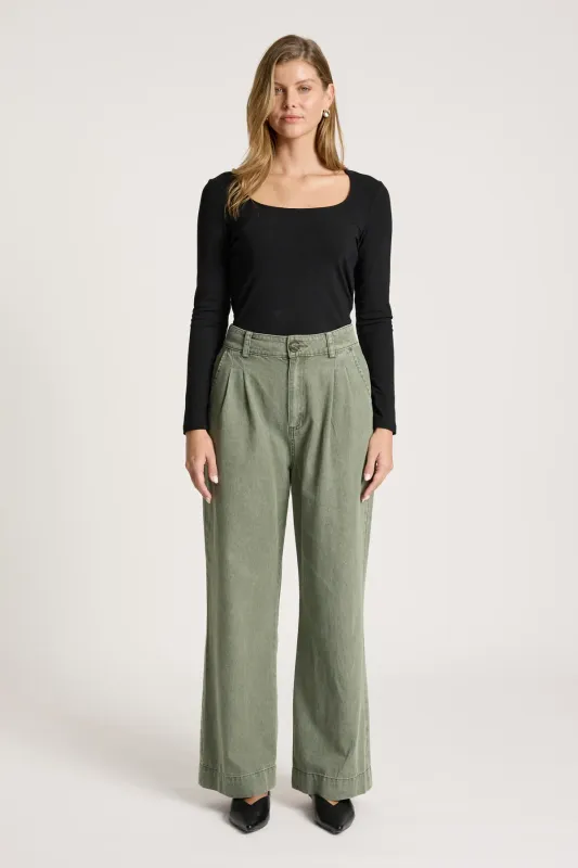 Bodhi Denim Pant - Olive
