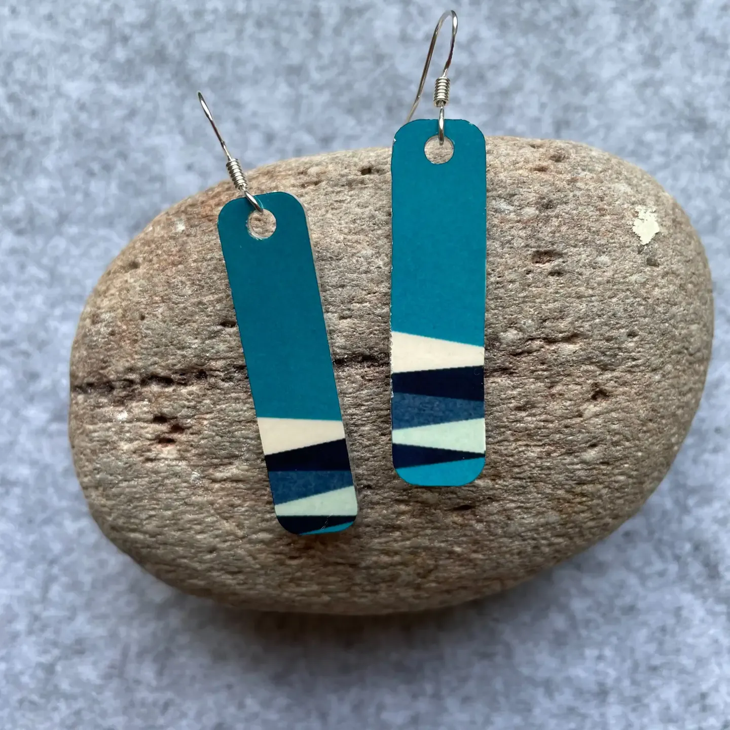 Long Earrings - Strata Teal