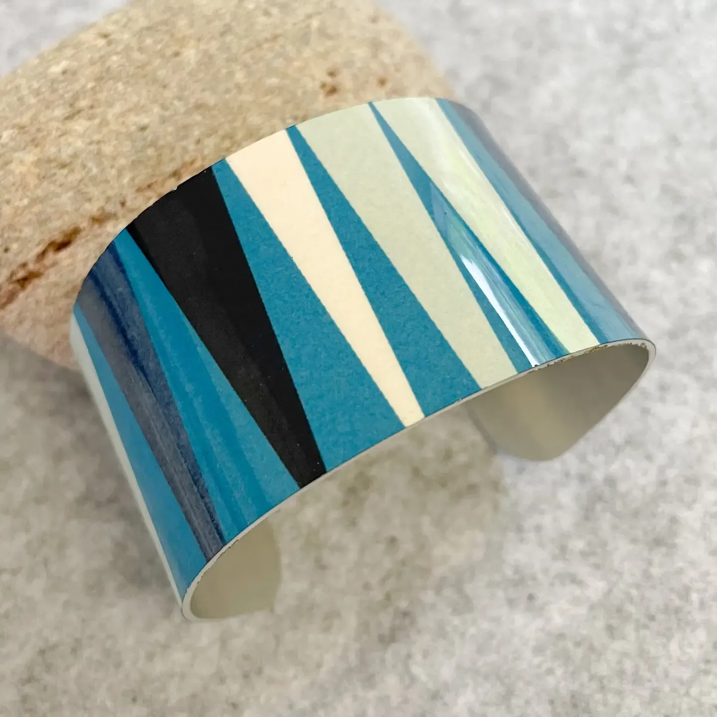 Wide Cuff Bracelet - Strata Teal