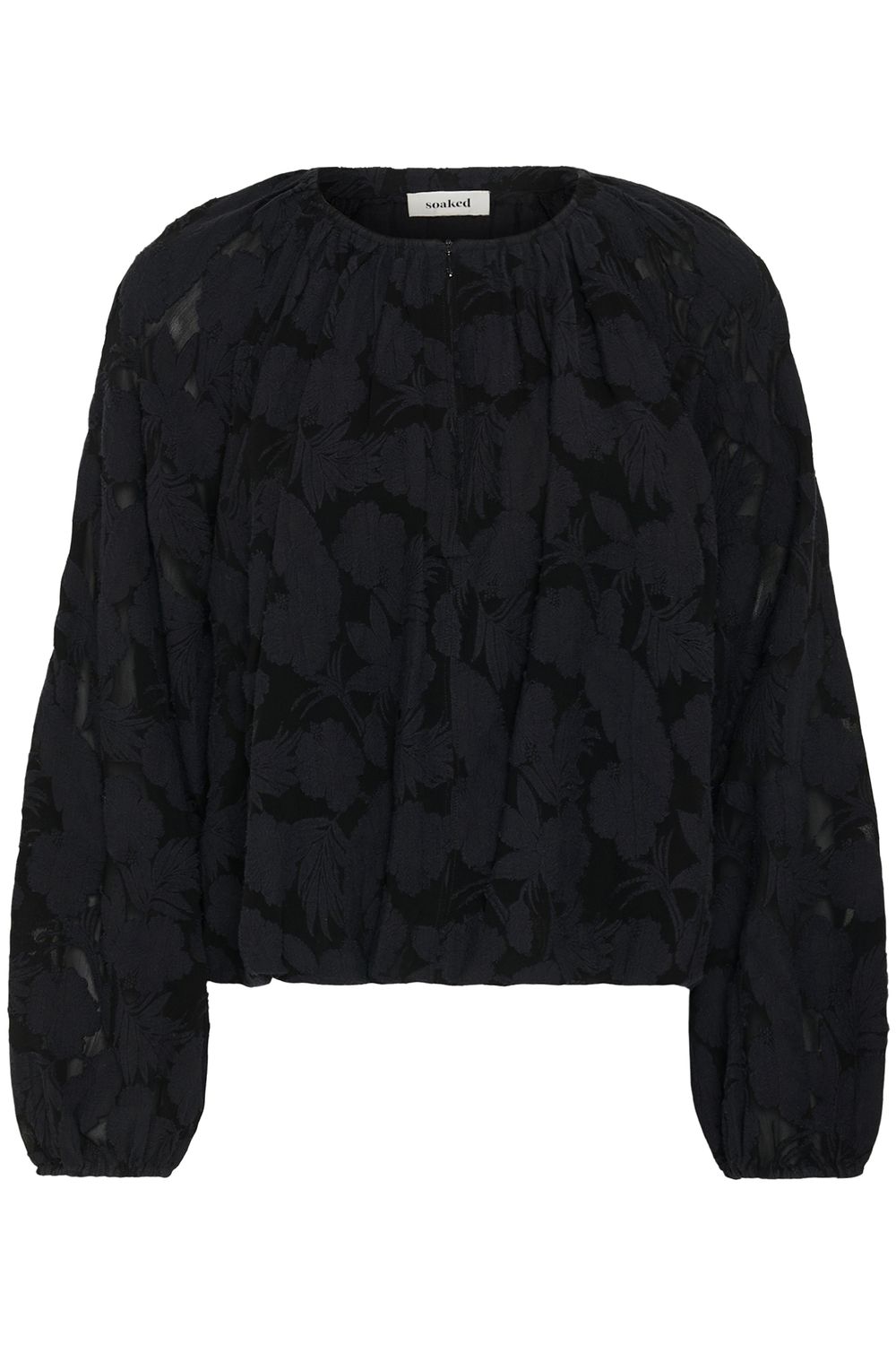 Felina Gathered Blouse - Black