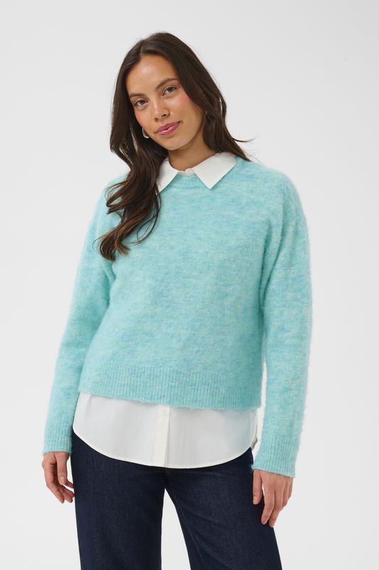 Tabana Pullover - Aqua Haze Melange