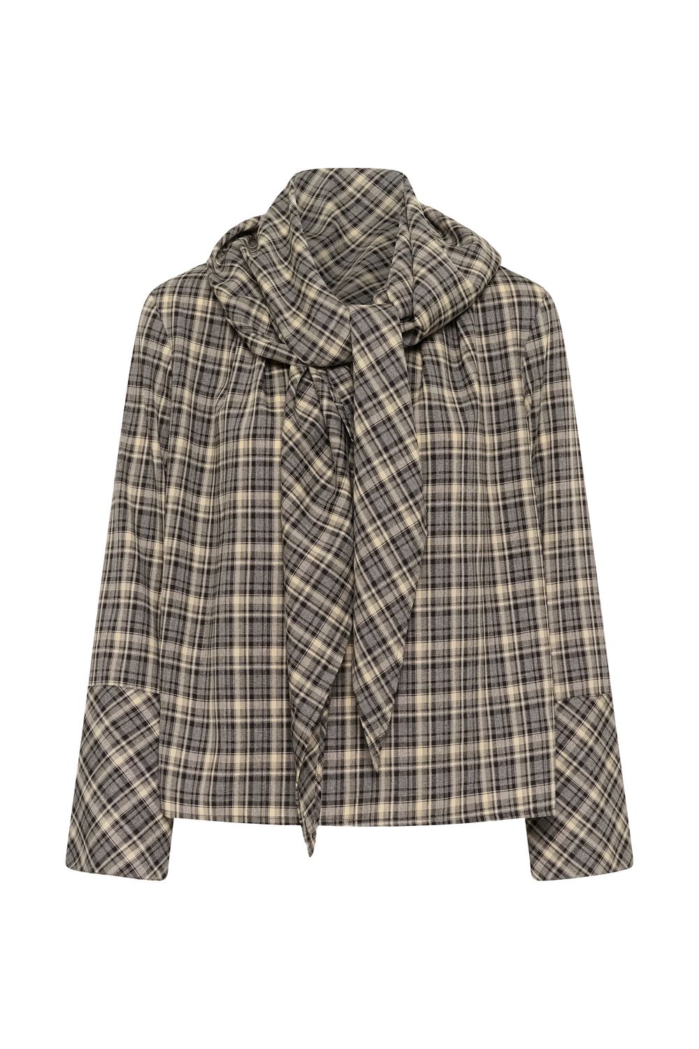 Shiba Blouse - Black &amp; Cream Check