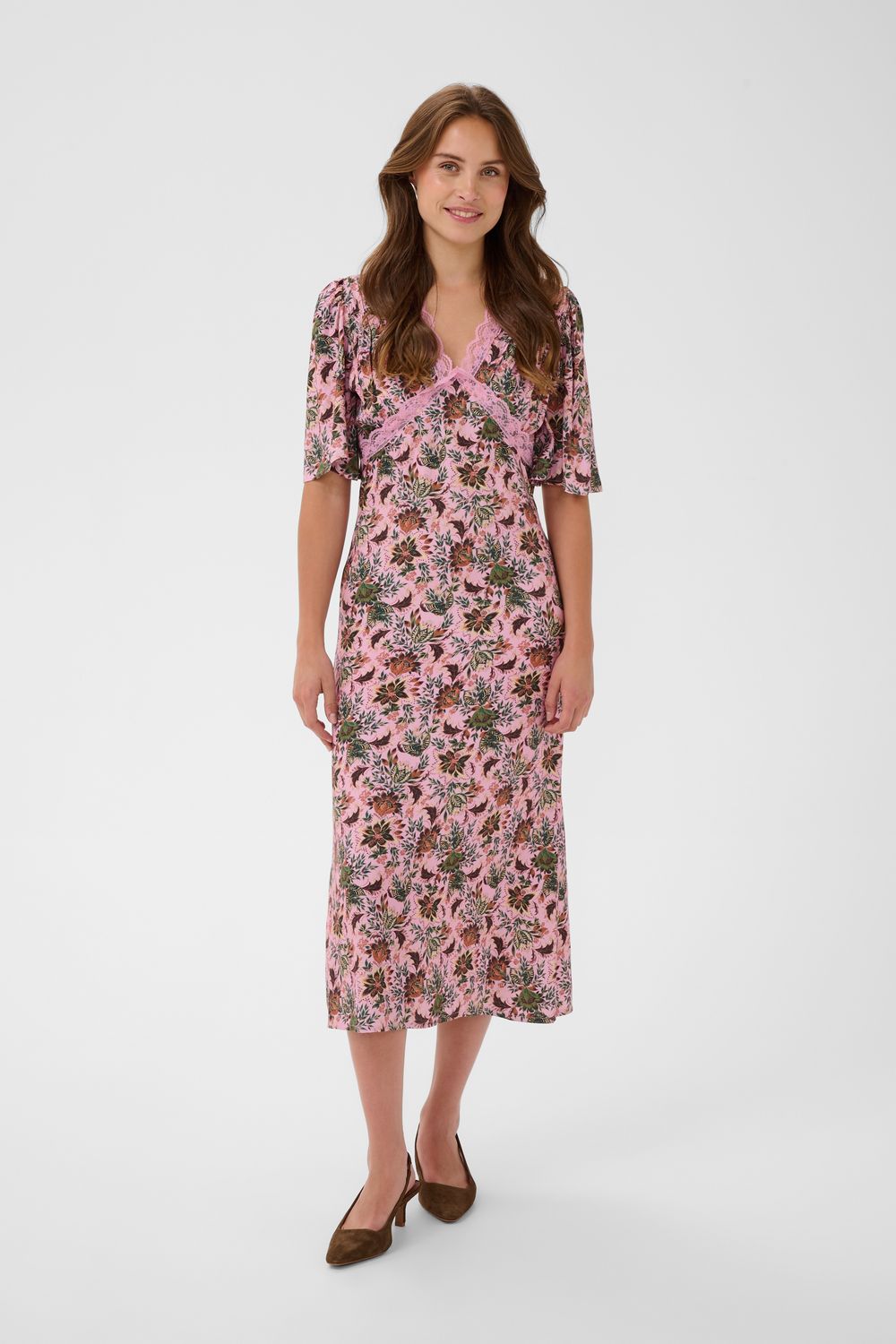 Teodora dress - Mauve Mist Lotus Blooms