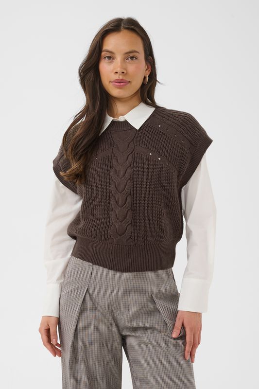 Trune Waistcoat - Chocolate Brown