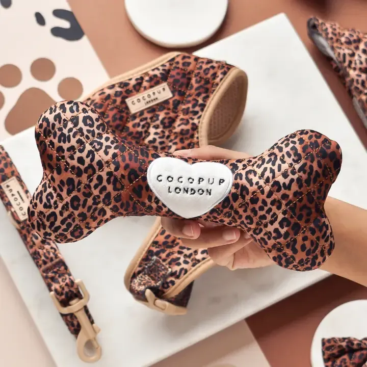 Quilted Leopard Bone Toy