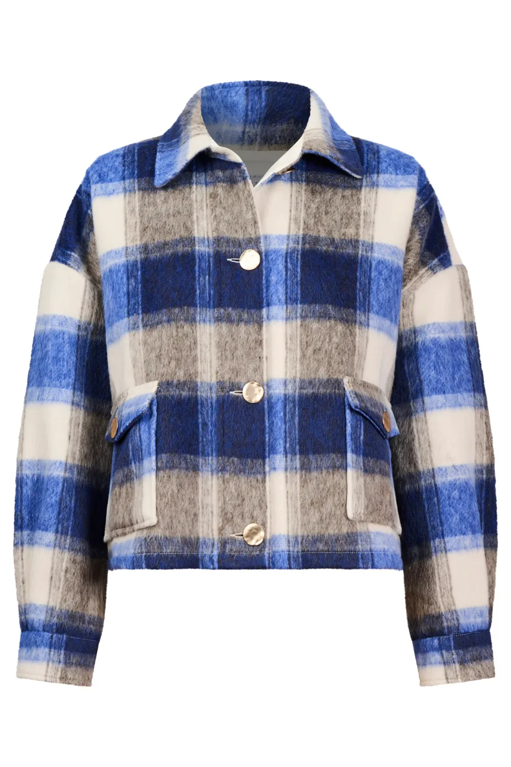 Fargo Cropped Jacket - Blue