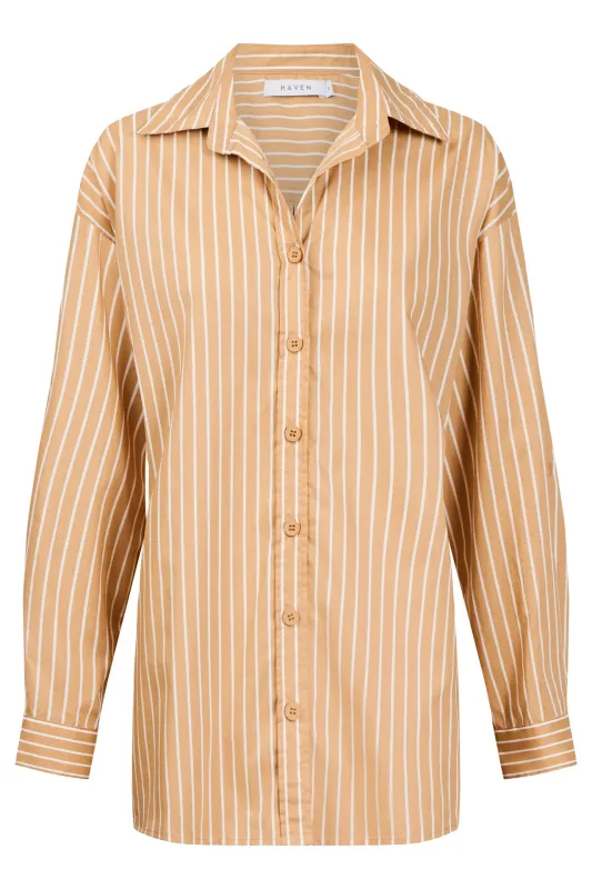 Fairbanks Stripe Shirt - Latte
