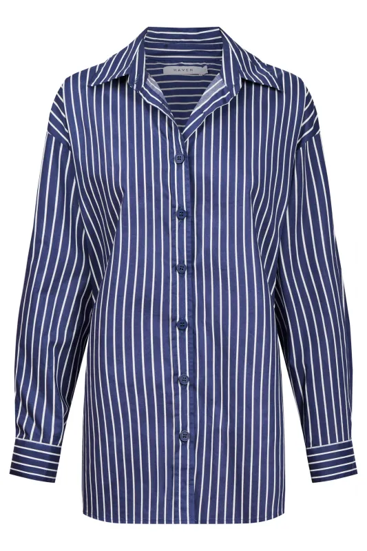 Fairbanks Stripe Shirt - Navy