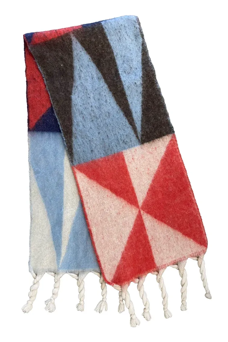Valenza Triangle Scarf - Red
