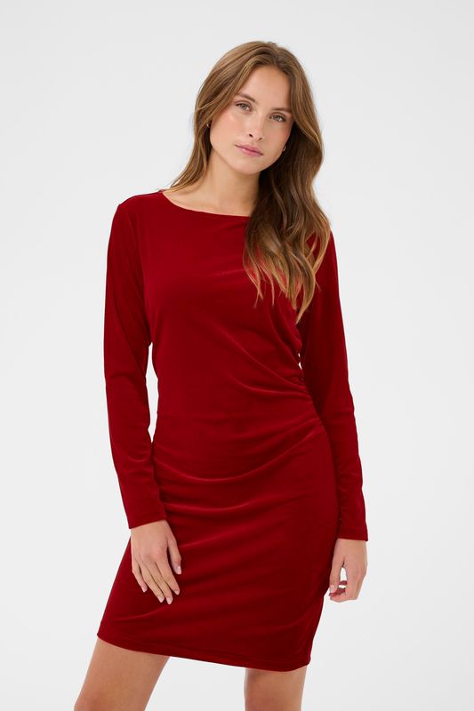 Maryann LS Dress - Chinese Red