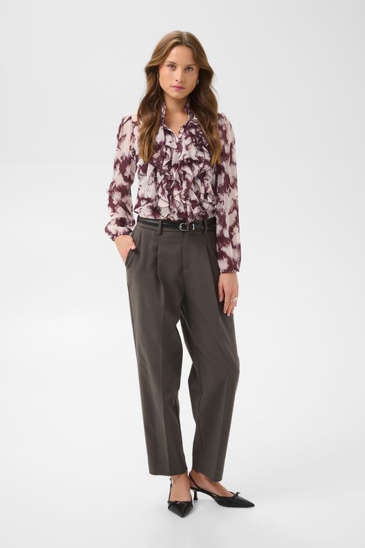 Lilja Crinkle LS Shirt - Winetasting Shadow Blooms