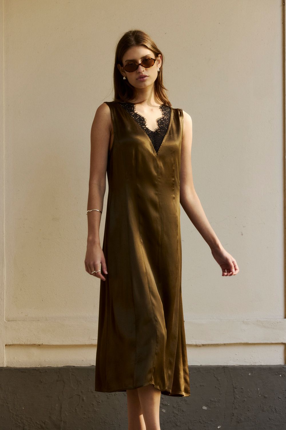 Irini Lace Dress - Beech