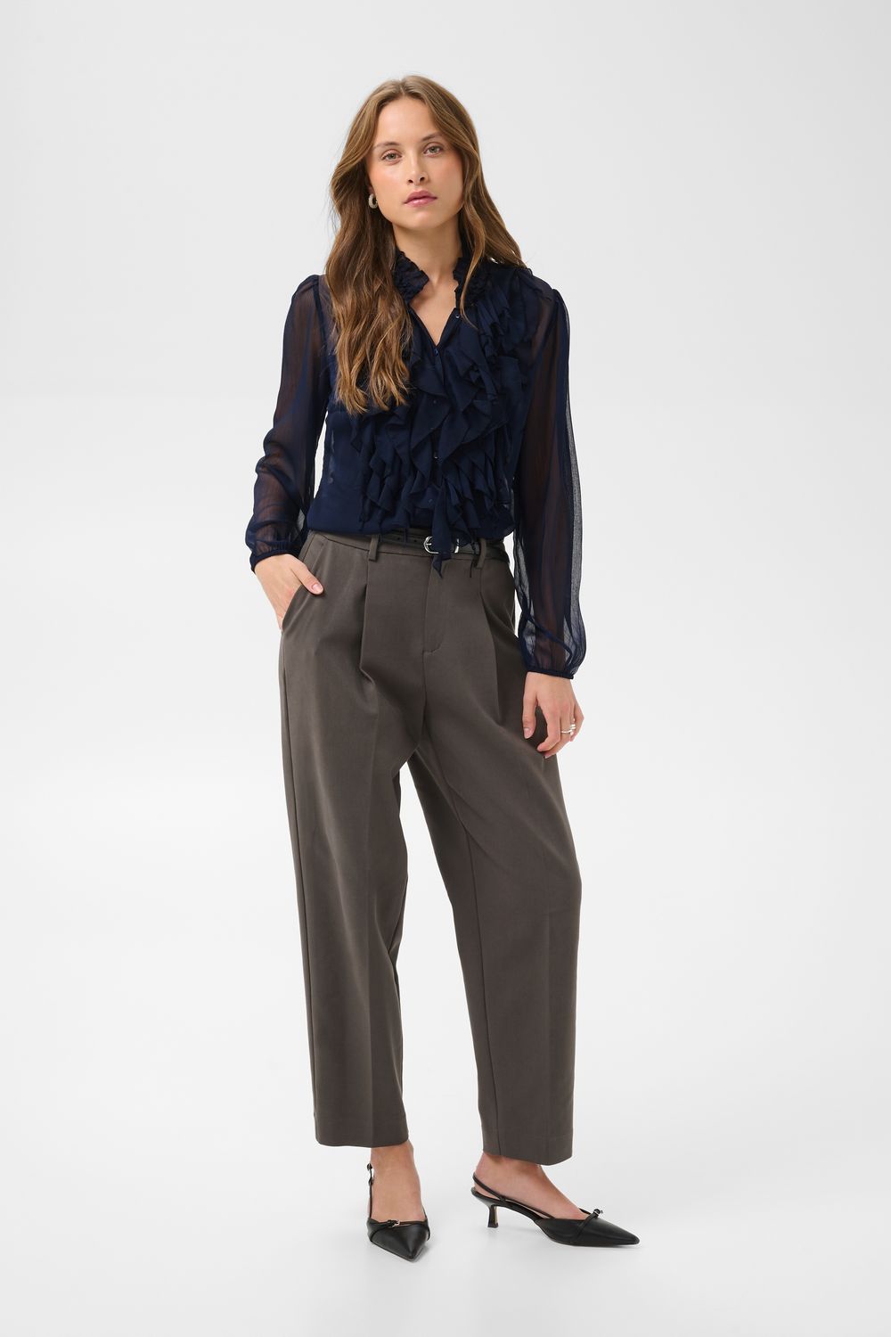 Lilja Crinkle LS Shirt - Night Sky