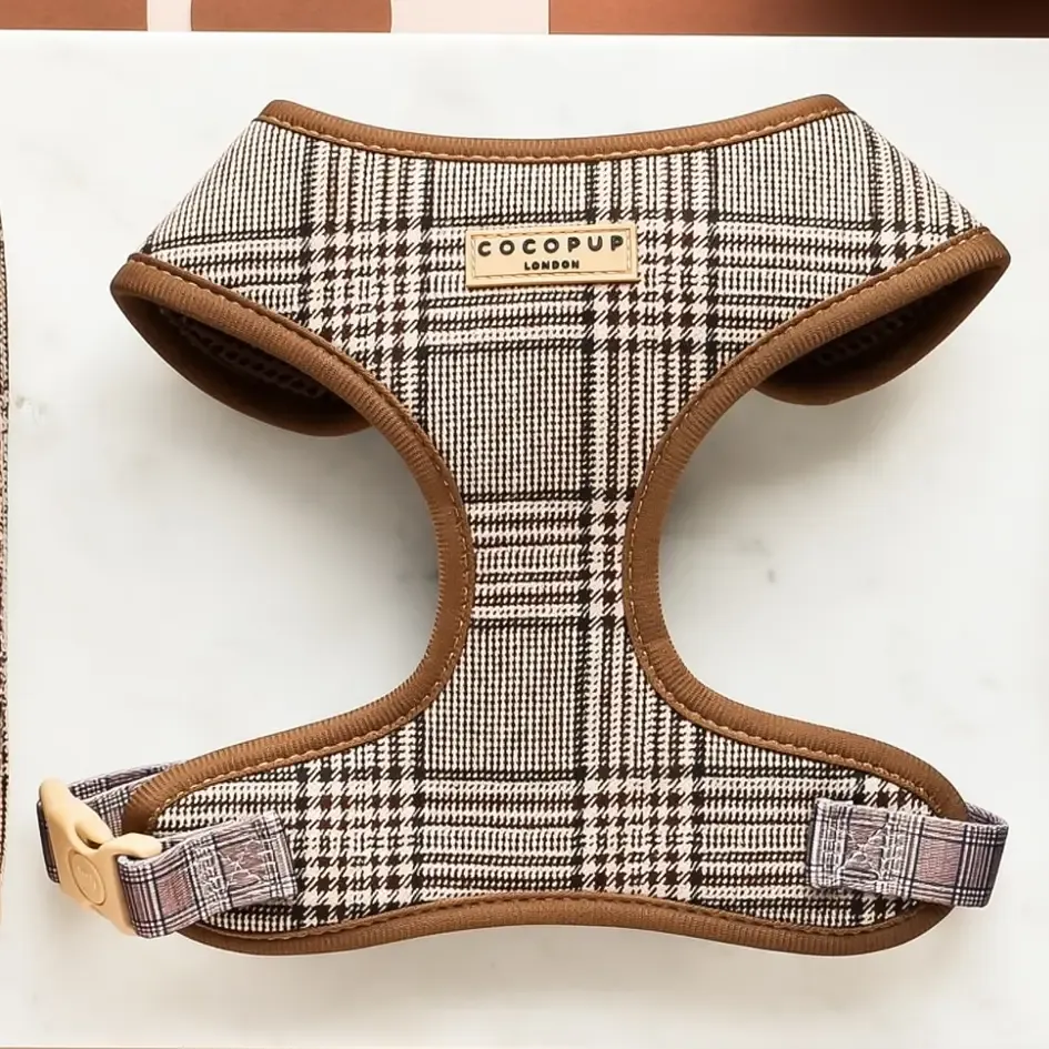 Adjustable Neck Harness - Pup Plaid