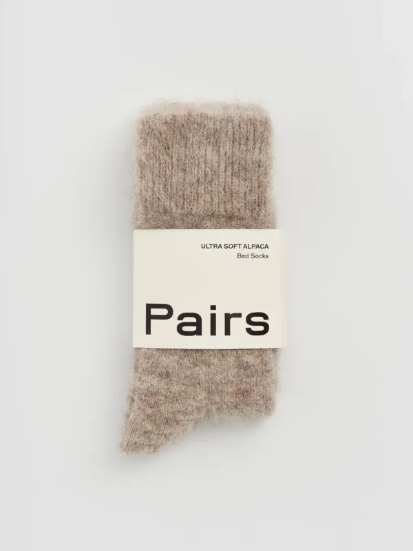 Ultra Soft Alpaca Bed Socks - Hare Grey
